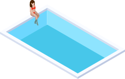 Como calcular o volume da água da piscina quadrada